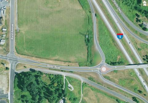 Southbound I-5 and Slater Road Intersection graphic