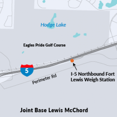 I-5 corridor near DuPont at Fort Lewis weigh station