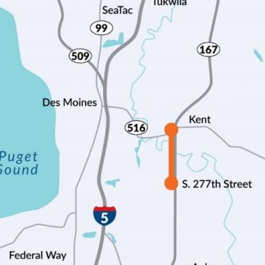 Project map showing the project area highlighted in orange.