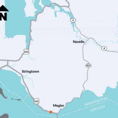 US 101 - 0.8 Miles North of Astoria-Megler Bridge - Emergency Culvert Replacement project location