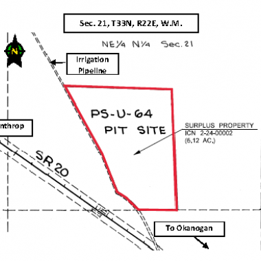 Map showing location of real estate auction property 2-24-00002, Unincorporated County