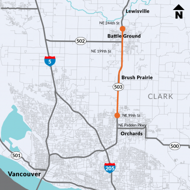 SR 503 Planning Study Map