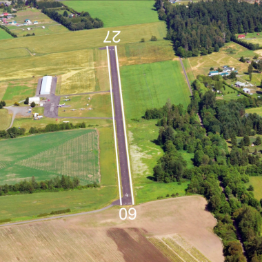 Sequim Valley Airport located in flat grasslands