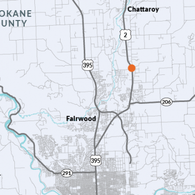 Project map location for the upcoming US 2 at Colbert Road intersection improvement project.