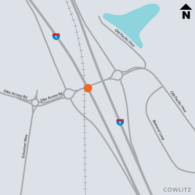 Interstate 5 Southbound Dike Access Road Bridge - Bridge Deck And Bridge Joint Repair -Project Location Map