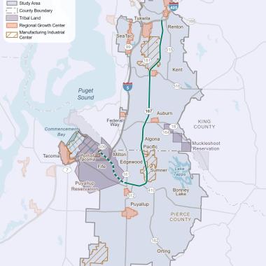 SR 167 Master Plan final study area map