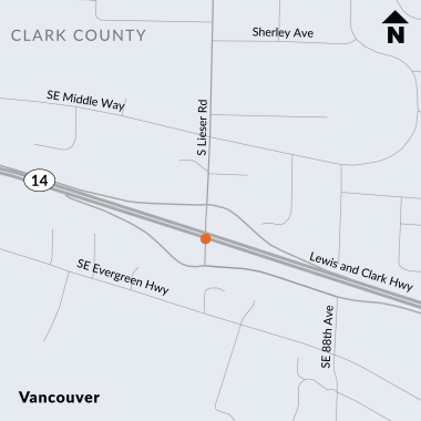 State Route 14 - Lieser Road Overpass project map