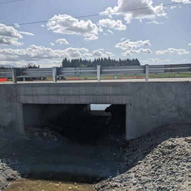 New fish passable culvert under SR 544 near Lynden.