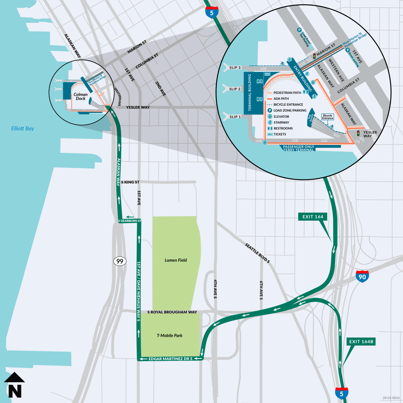 Colman Dock driving directions