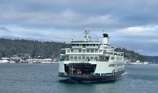 M/V Samish on a winter day