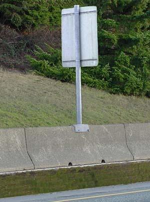 Barrier Mounted Sign Support