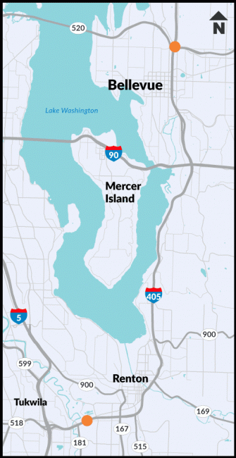 A map showing the locations where this project will complete seismic retrofits