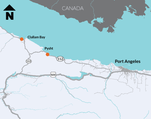 State Route 112 experienced two landslides at mileposts 15.8 near Clallam Bay and 32 near Jim Creek. Both will require emergency contracts to reopen the highway. 